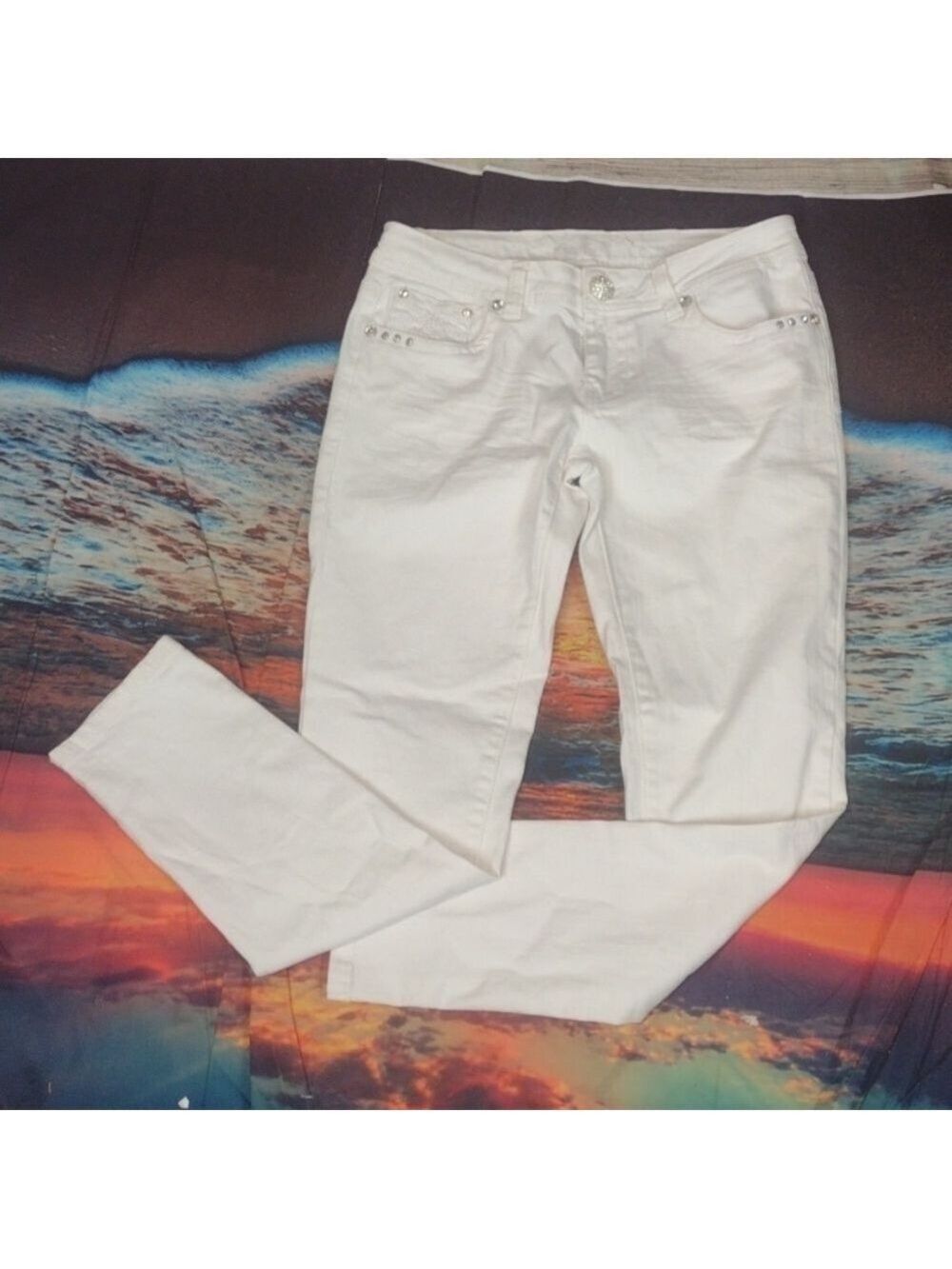 L.a. idol white jeans size 9
